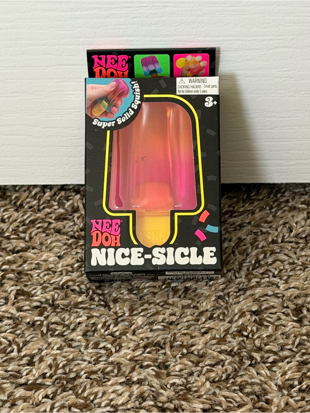 Nice-Sicle needoh Popsicle squishy Toy - Pink & Orange